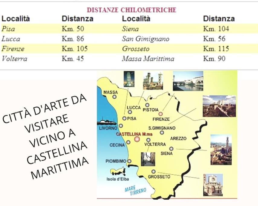 Appartamento Bellavista Castellina Marittima Bagian luar foto